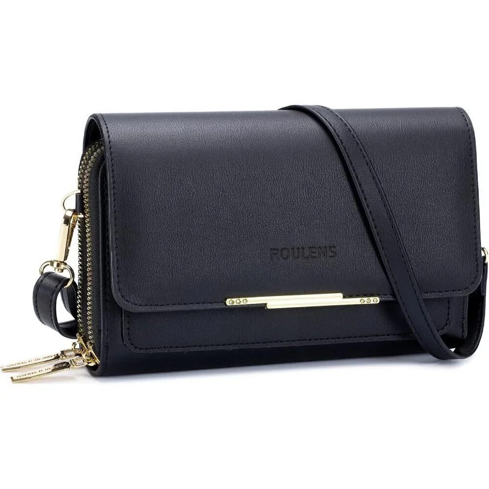 Small Crossbody Bag for Women PU Leather Compact Phone Wallet with Card Slots